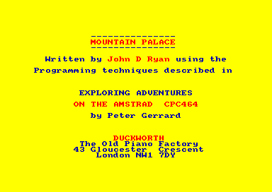 Mountain Palace Adventure 